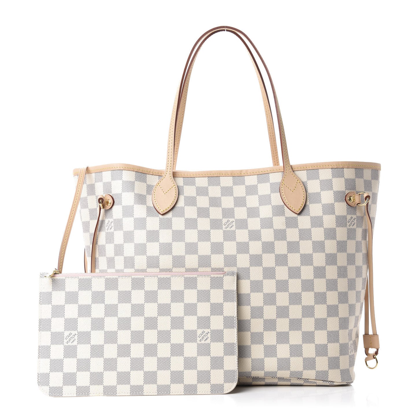 Damier Azur Neo Neverfull MM Rose Ballerine