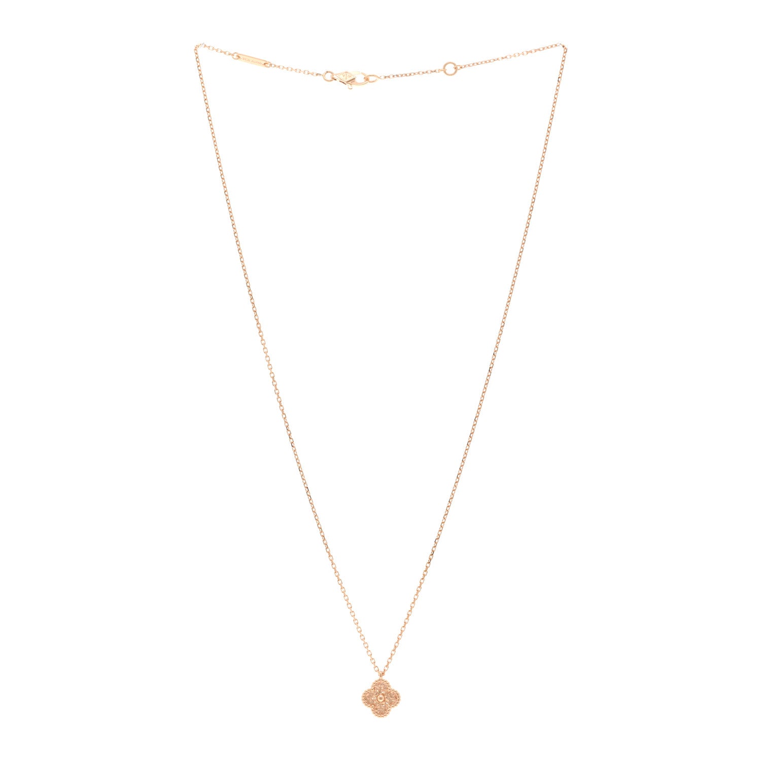 Van Cleef & Arpels 18K Rose Gold Sweet Alhambra Pendant Necklace 4 of 6