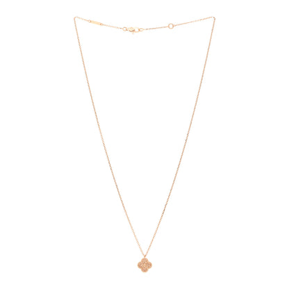 Van Cleef & Arpels 18K Rose Gold Sweet Alhambra Pendant Necklace 4 of 6
