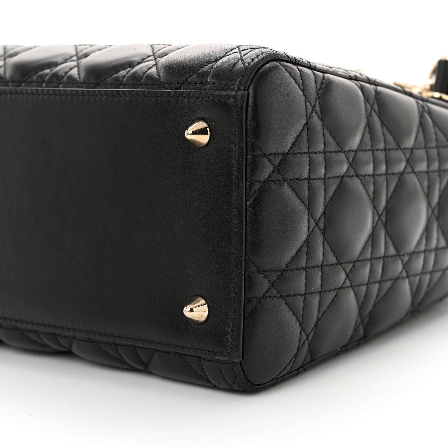 Lambskin Cannage Medium Lady Dior Black
