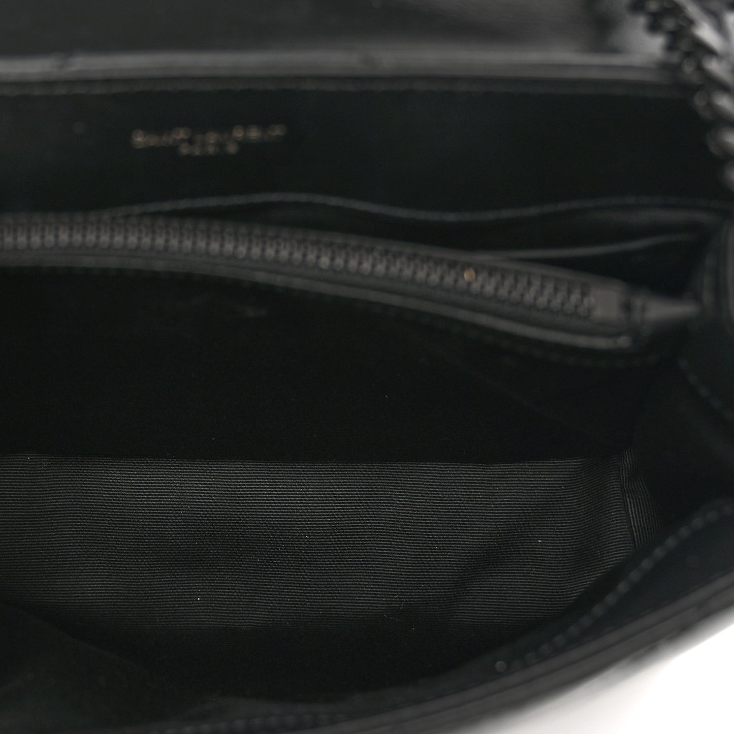 Calfskin Y Quilted Monogram Monochrome Small Loulou Chain Satchel Black