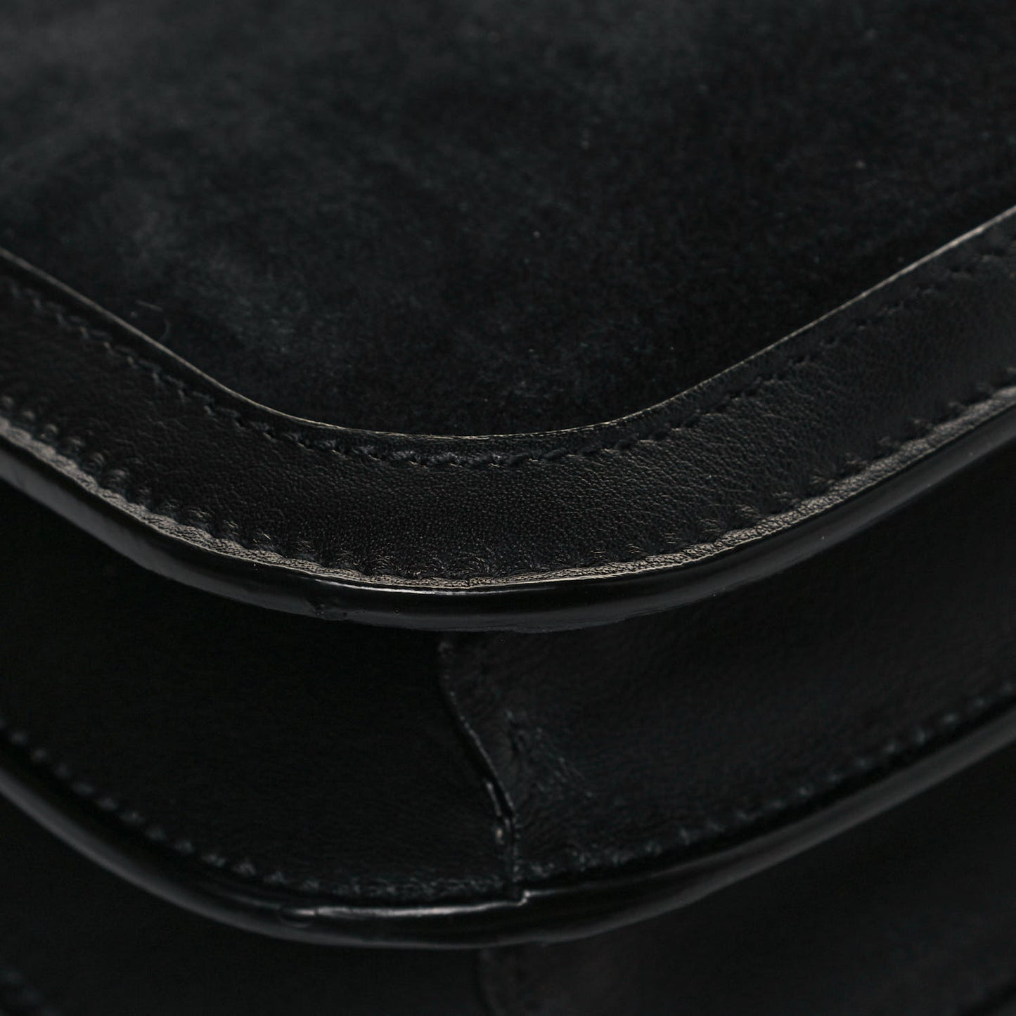 Suede Smooth Calfskin Monogram Medium Solferino Soft Satchel Black