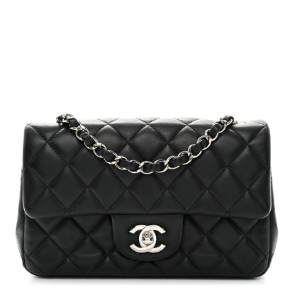 Chanel Lambskin Quilted Mini Rectangular Flap Black 1 of 10