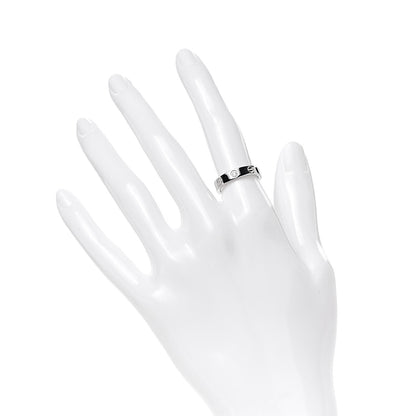 Cartier 18K White Gold Diamond 4mm LOVE Wedding Band Ring 50 5.25 2 of 5