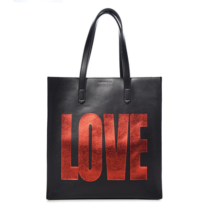 Givenchy Calfskin Love Print Shopper Tote Black 1 of 12