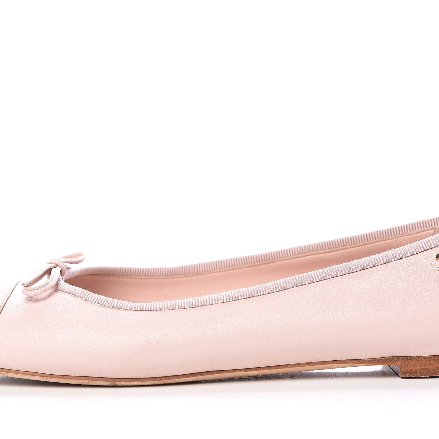 Lambskin Patent Cap Toe CC Ballerina Flats 39 Rose Clair