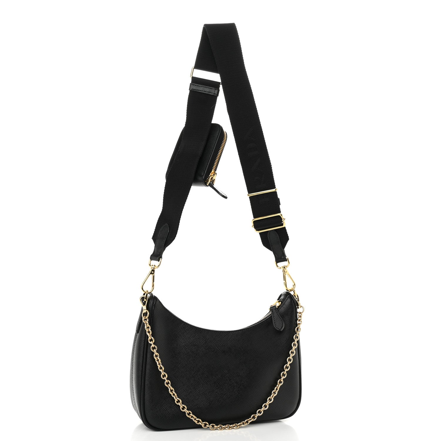 Prada Saffiano Lux Re-Edition 2005 Shoulder Bag Black 3 of 9