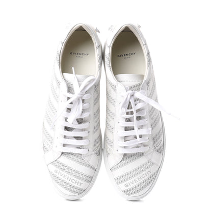 Givenchy Calfskin Logo Chain Print Urban Street Sneakers 39 White 5 of 11