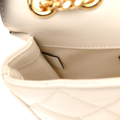 Gucci Calfskin Quilted Mini Deco Shoulder Bag Mystic White 7 of 13