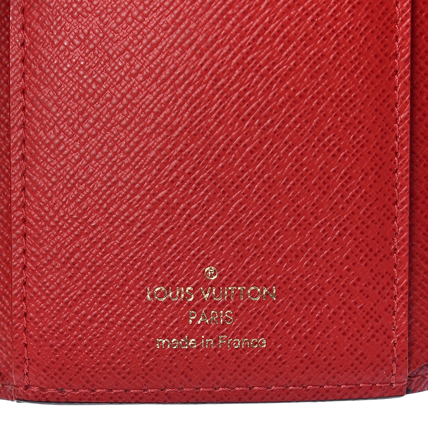 Louis Vuitton Damier Ebene Victorine Wallet Red 5 of 7