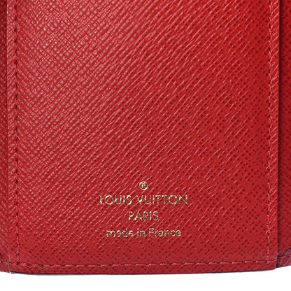 Louis Vuitton Damier Ebene Victorine Wallet Red 5 of 7