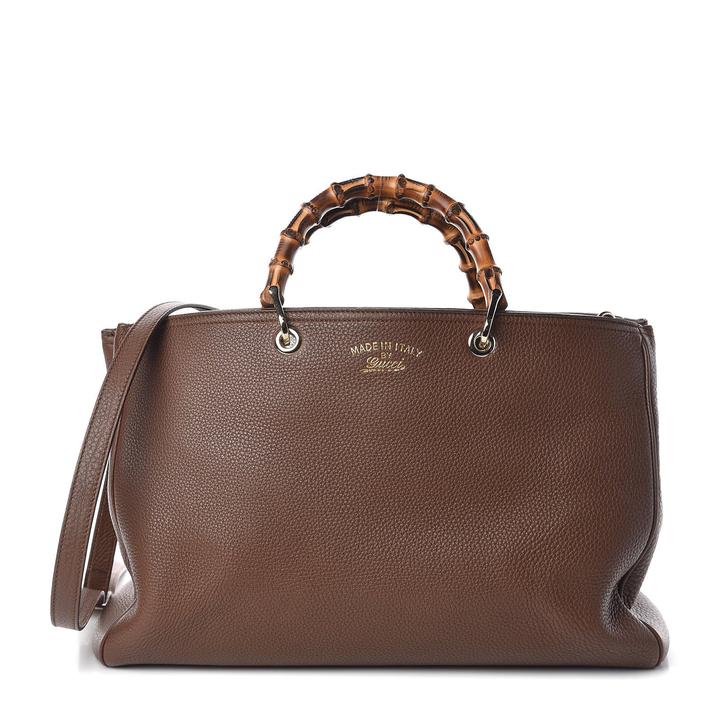 Cellarius Calfskin Large Bamboo Shopper Tote Acero