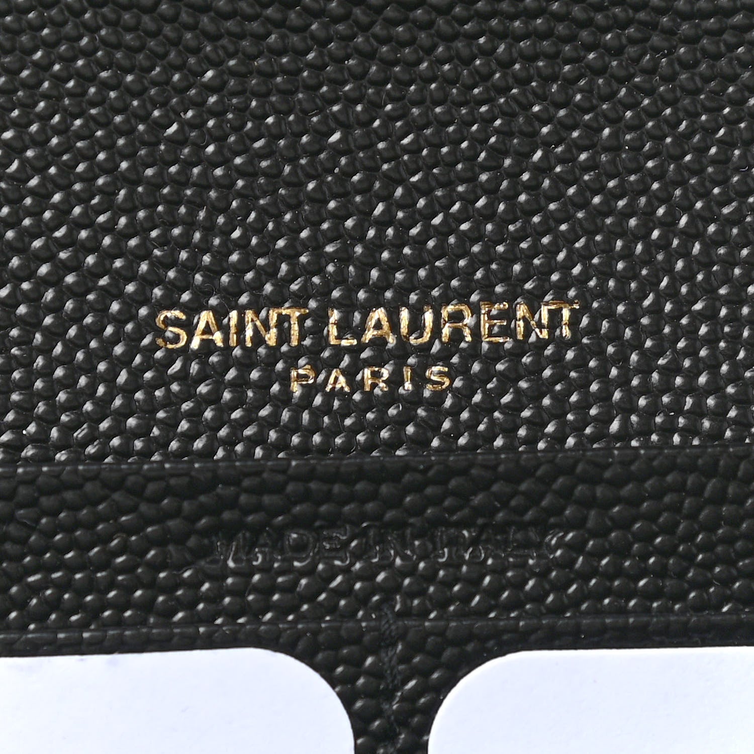 Saint Laurent Grain De Poudre Matelasse Chevron Monogram Flap Wallet Black 6 of 6