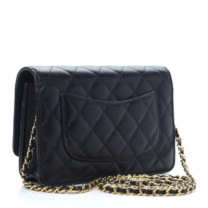 Chanel Caviar Quilted Wallet On Chain WOC Black 3 of 9
