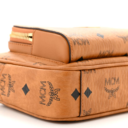 MCM Visetos Klassik Crossbody Bag Cognac 9 of 10