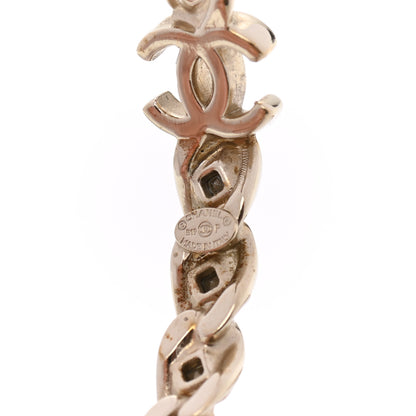 Chanel Crystal CC Hoop Earrings Gold 4 of 5
