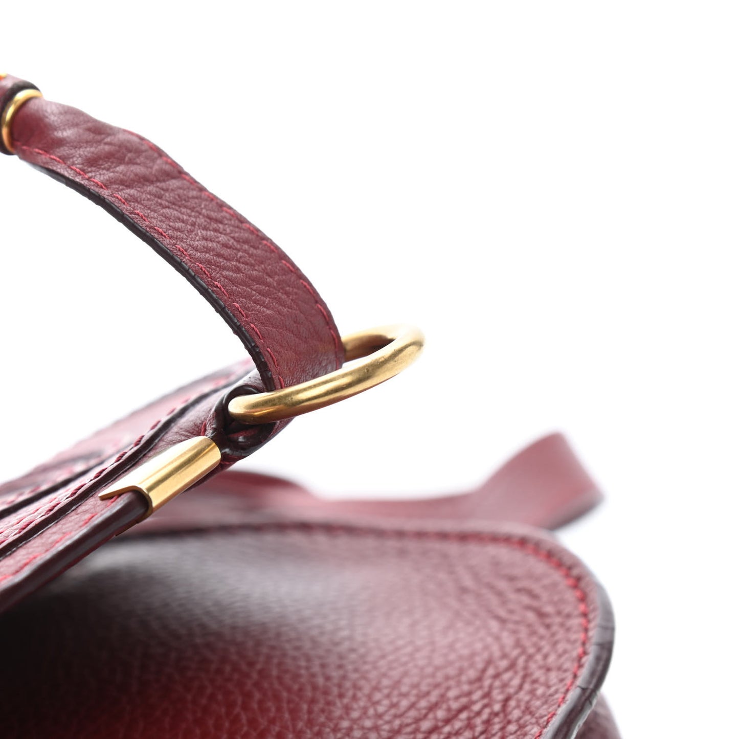 Calfskin Mini Marcie Round Crossbody Bag Plum Purple