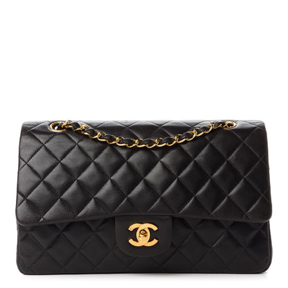 Chanel Lambskin Quilted Medium Double Flap Black 1 of 10