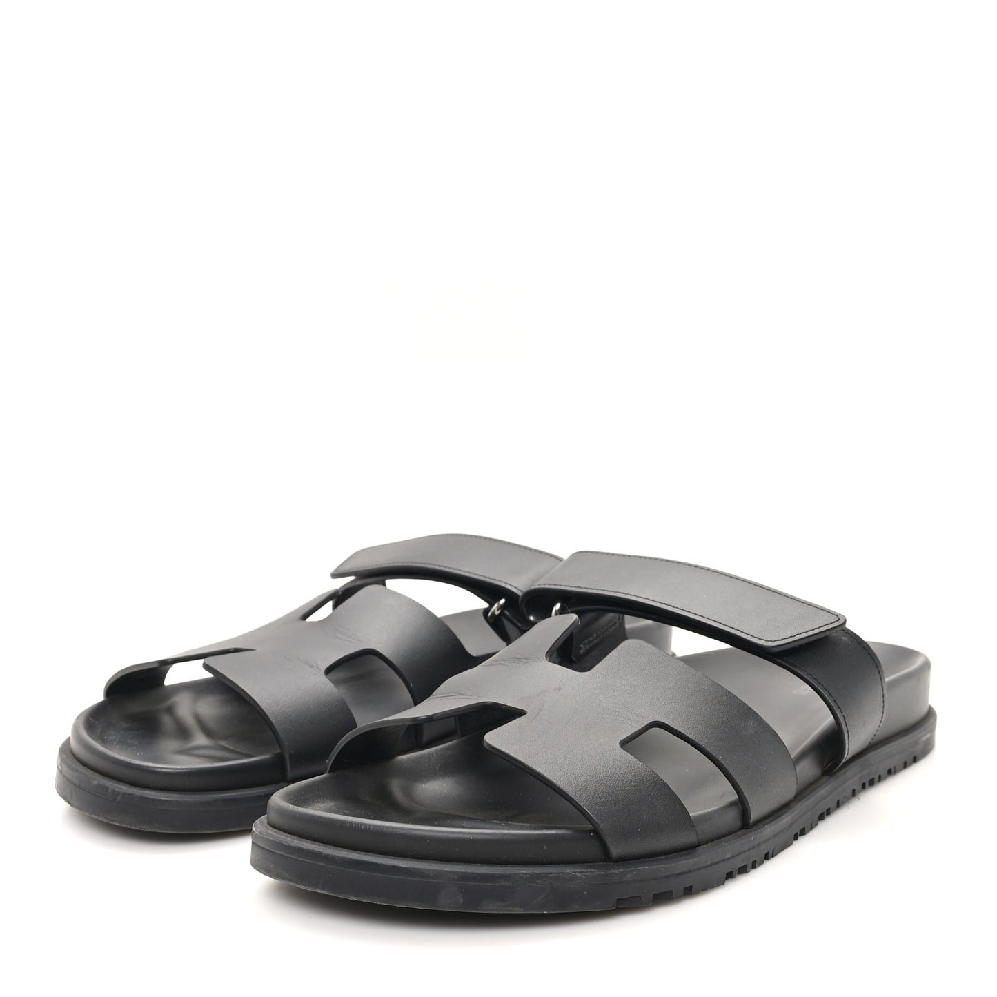 Calfskin Womens Chypre Sandals 40.5 Black