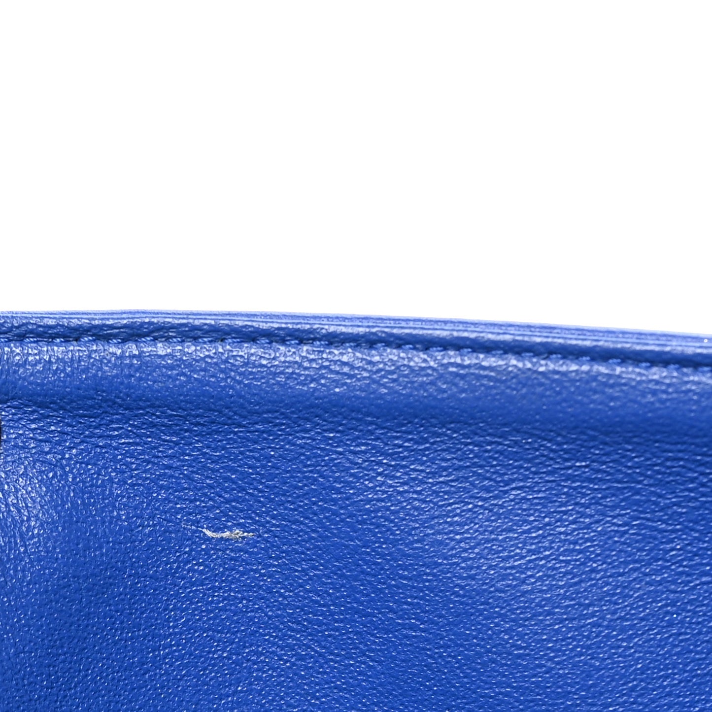 Lambskin Quilted Medium Double Flap Blue