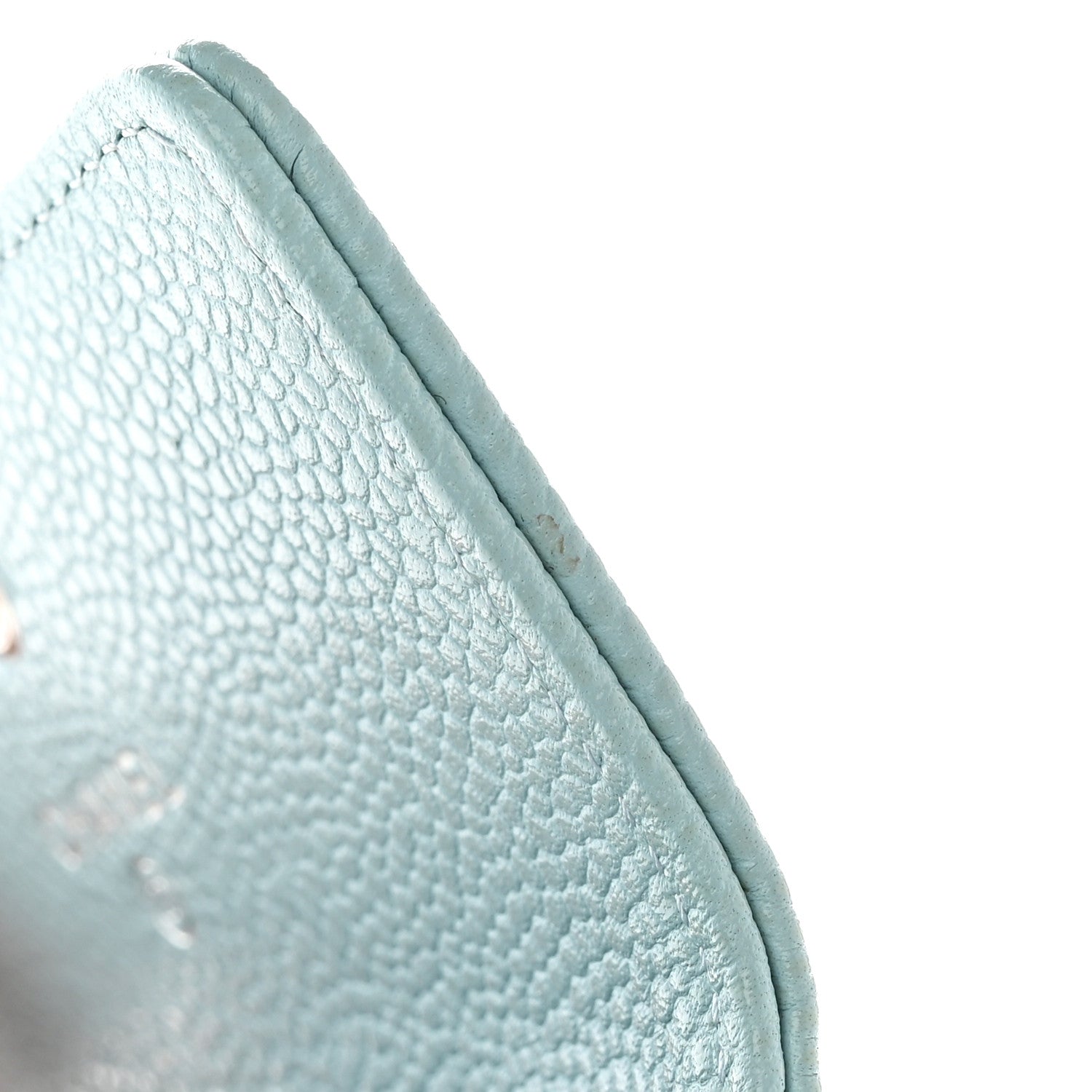 Chanel Caviar Chevron Quilted Boy Card Holder Light Blue 13 of 14