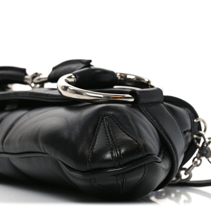 Gucci Nappa Vertical Matelasse Medium Maxi Horsebit Chain Shoulder Bag Black 19 of 19