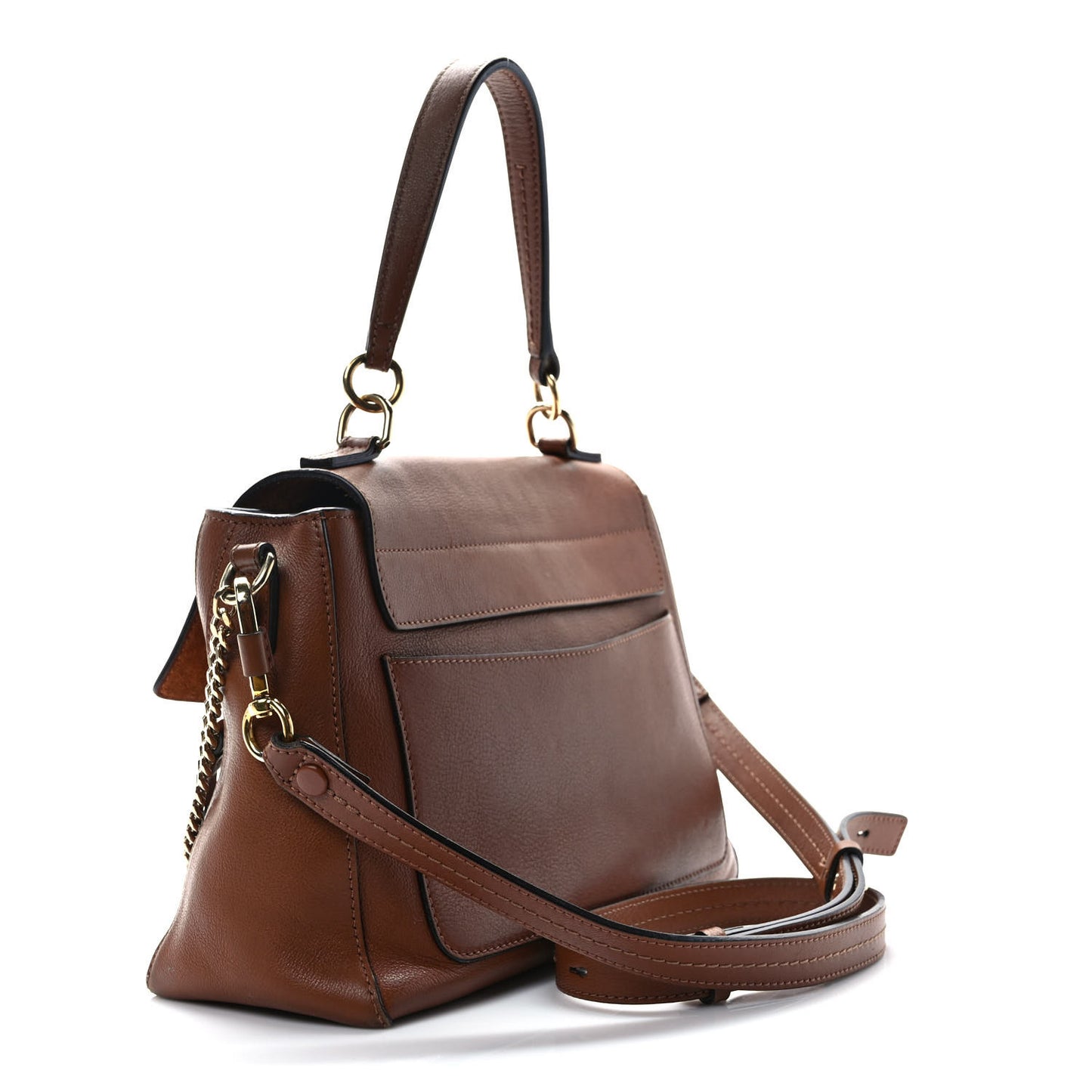 Calfskin Medium Faye Day Shoulder Bag Tan