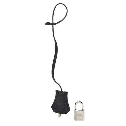 Hermes Taurillon Clemence Lock and Key Clochette Set Black 1 of 4