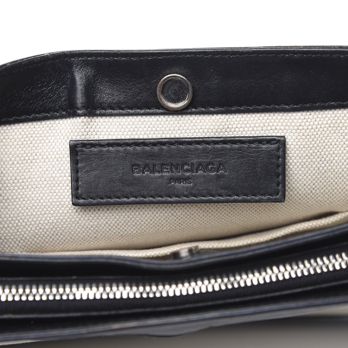 Cotton Canvas Pochette Crossbody Bag Black