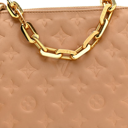 Louis Vuitton Lambskin Embossed Monogram Coussin PM Camel 9 of 12