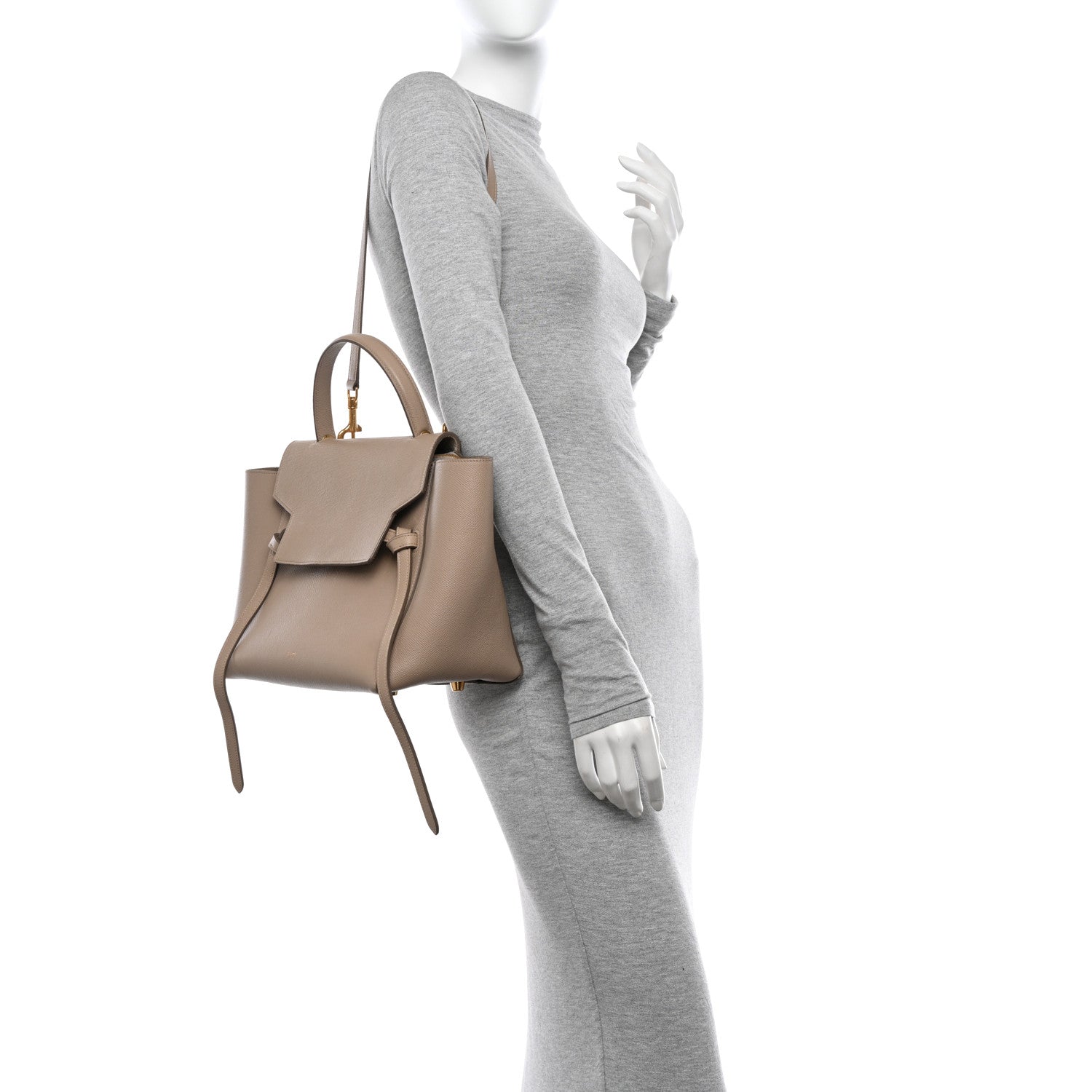 Celine Grained Calfskin Mini Belt Bag Light Taupe 2 of 18