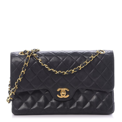 Chanel Lambskin Quilted Medium Double Flap Black 1 of 13