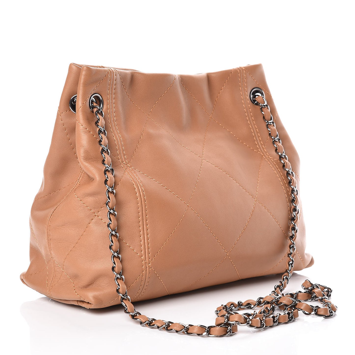 Lambskin Small Soft Touch Shoulder Bag Camel