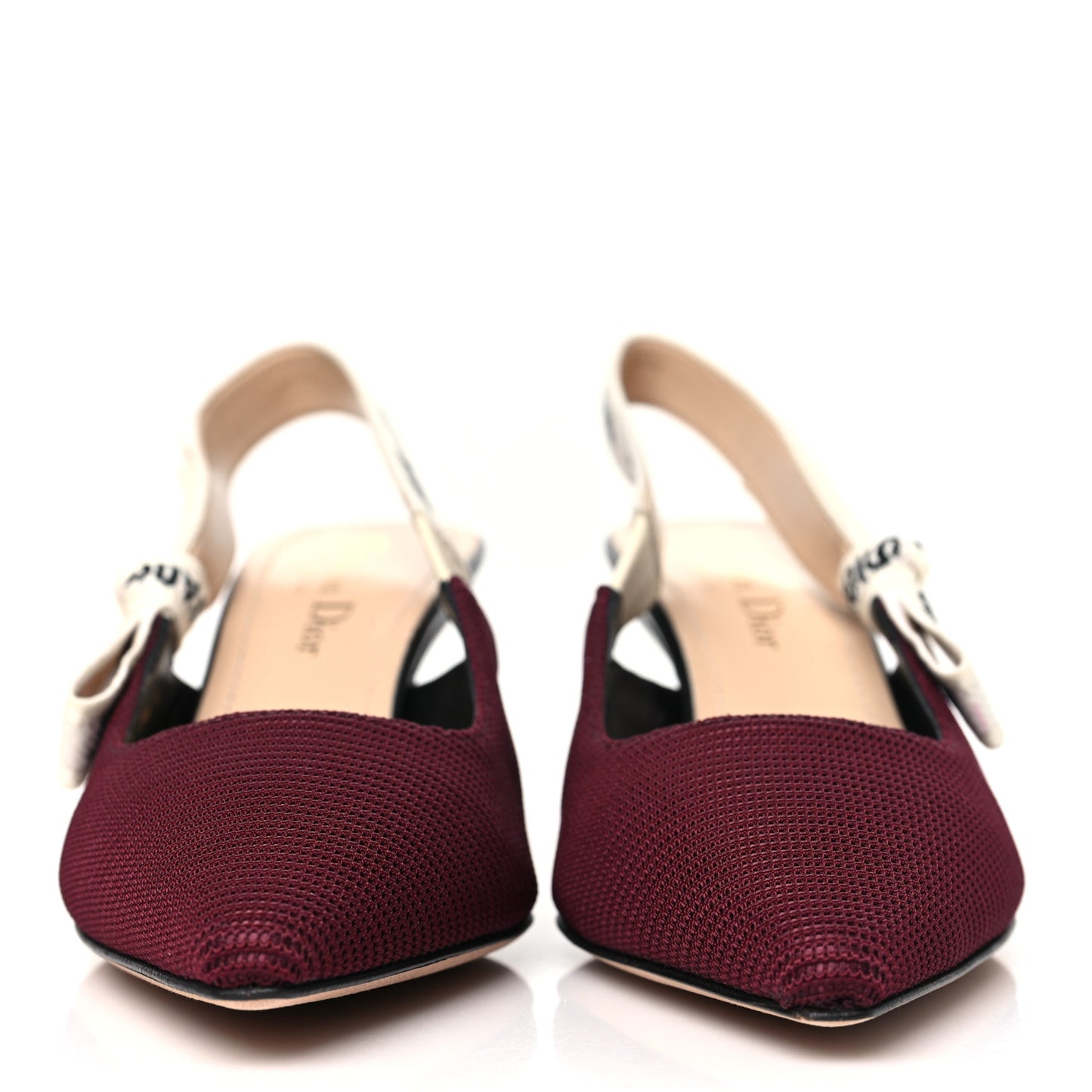 Technical Canvas Ribbon J Adior Slingback 65mm Pumps 36.5 Rouge Black