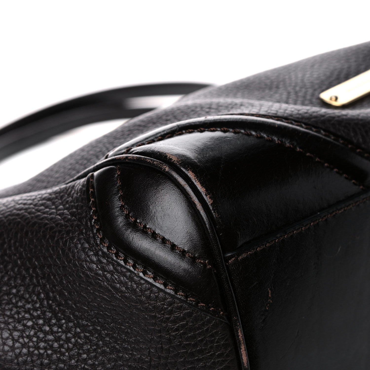 Burberry Grainy Calfskin Small Canterbury Tote Dark Chocolate 12 of 21