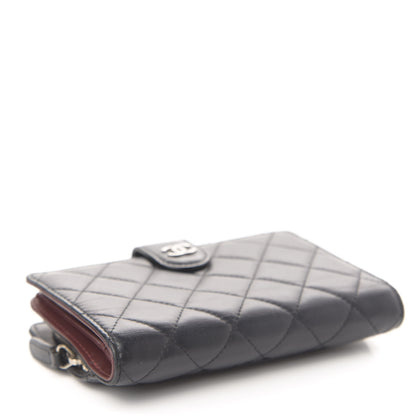 Chanel Lambskin Quilted Zipped Pocket Wallet Black 4 of 9