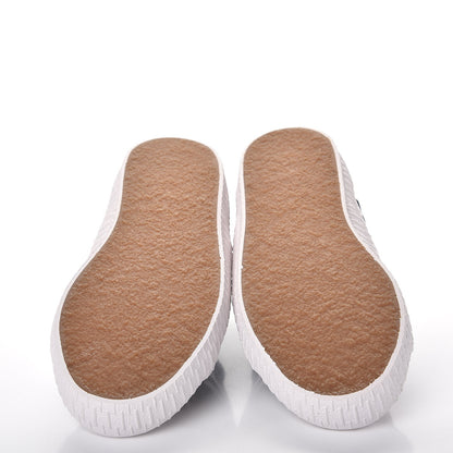 Celine Canvas Plimsole Sneakers 37 Navy White 6 of 10