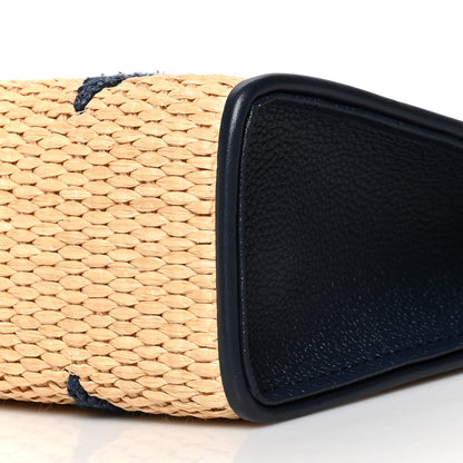 Louis Vuitton Raffia Calfskin Monogram Giant Toiletry Pouch 26 Blue 8 of 9