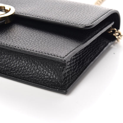 Gucci Dollar Calfskin Interlocking G Chain Wallet Black 9 of 10