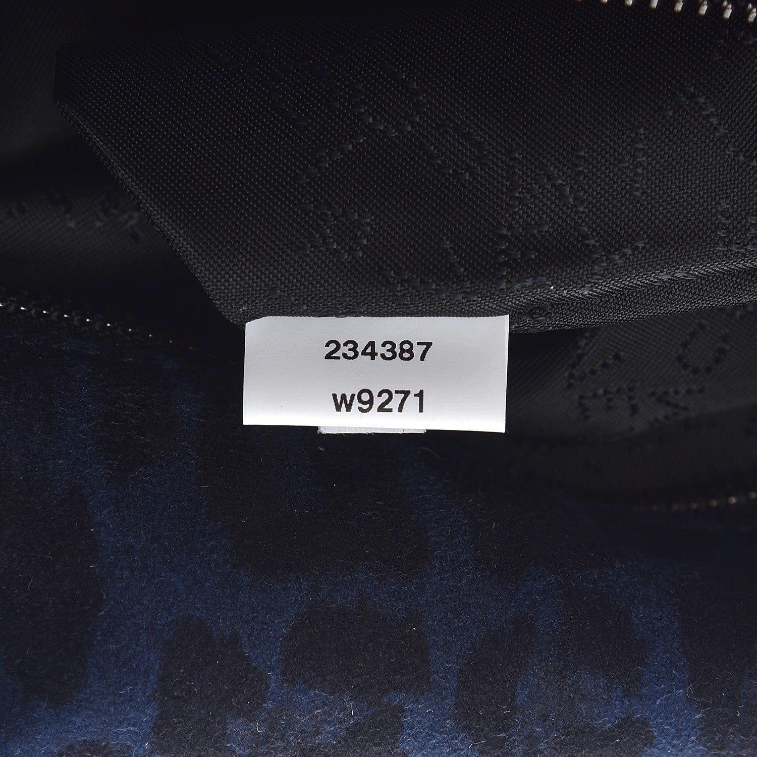 Stella McCartney Shaggy Deer Leopard Print Falabella Fold Over Tote Blue Sapphire 7 of 7