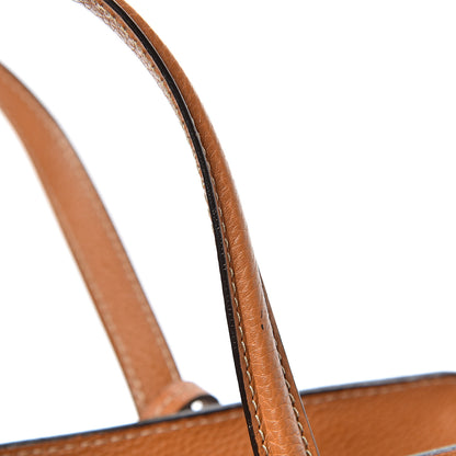 Alexander McQueen Pebbled Calfskin Small Skull Padlock Zip Around Tote Tan 11 of 13