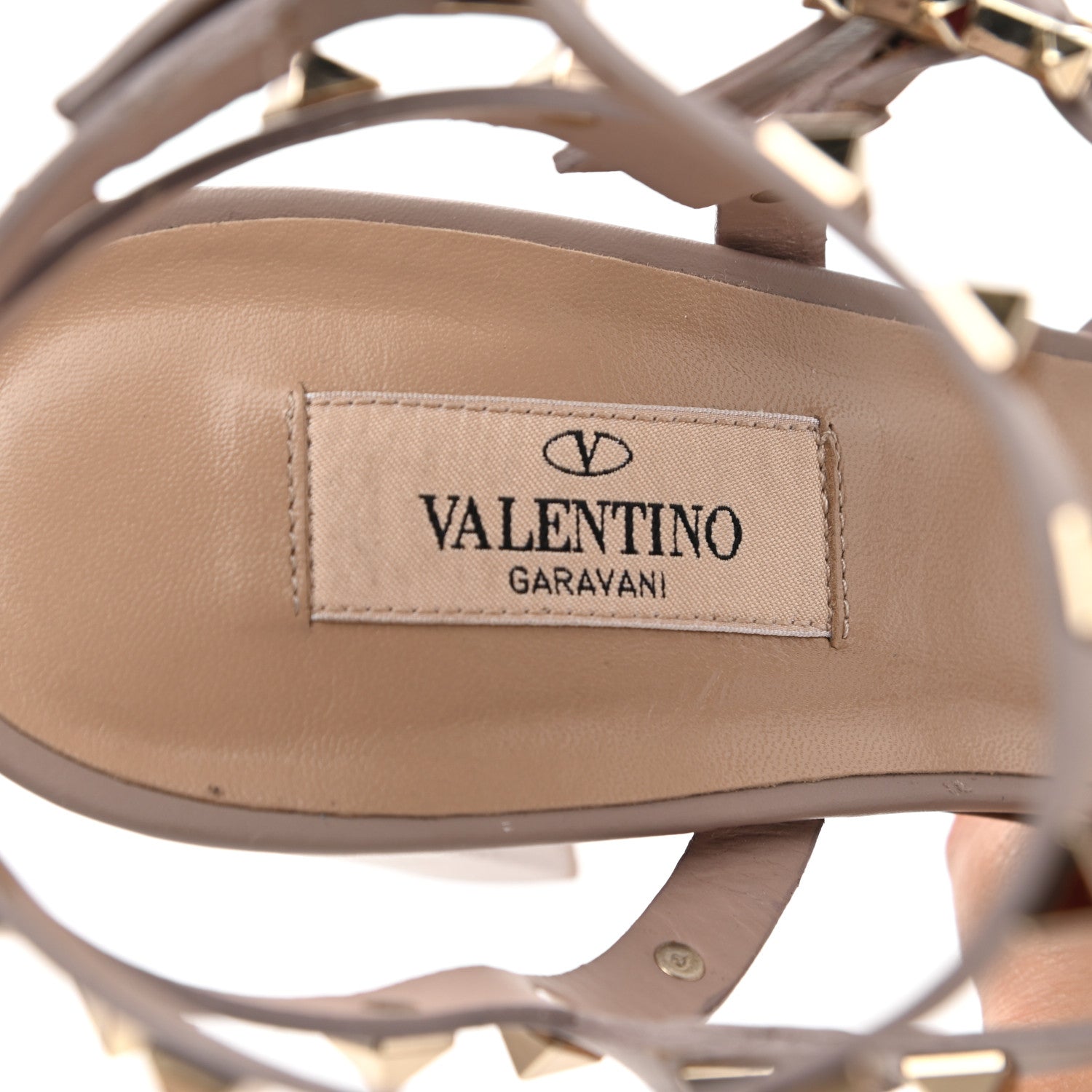 Valentino Garavani Calfskin Rockstud 90mm City Sandals 41 Poudre 7 of 10