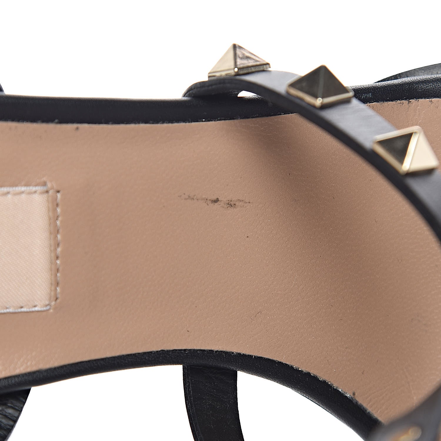 Valentino Garavani Calfskin Rockstud 90mm City Sandals 38 Black 11 of 14
