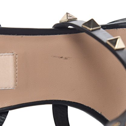 Valentino Garavani Calfskin Rockstud 90mm City Sandals 38 Black 11 of 14