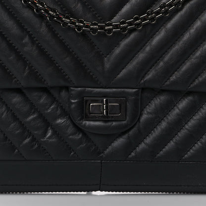 Chanel Aged Calfskin Chevron Quilted 2.55 Reissue 226 So Black 19 of 23