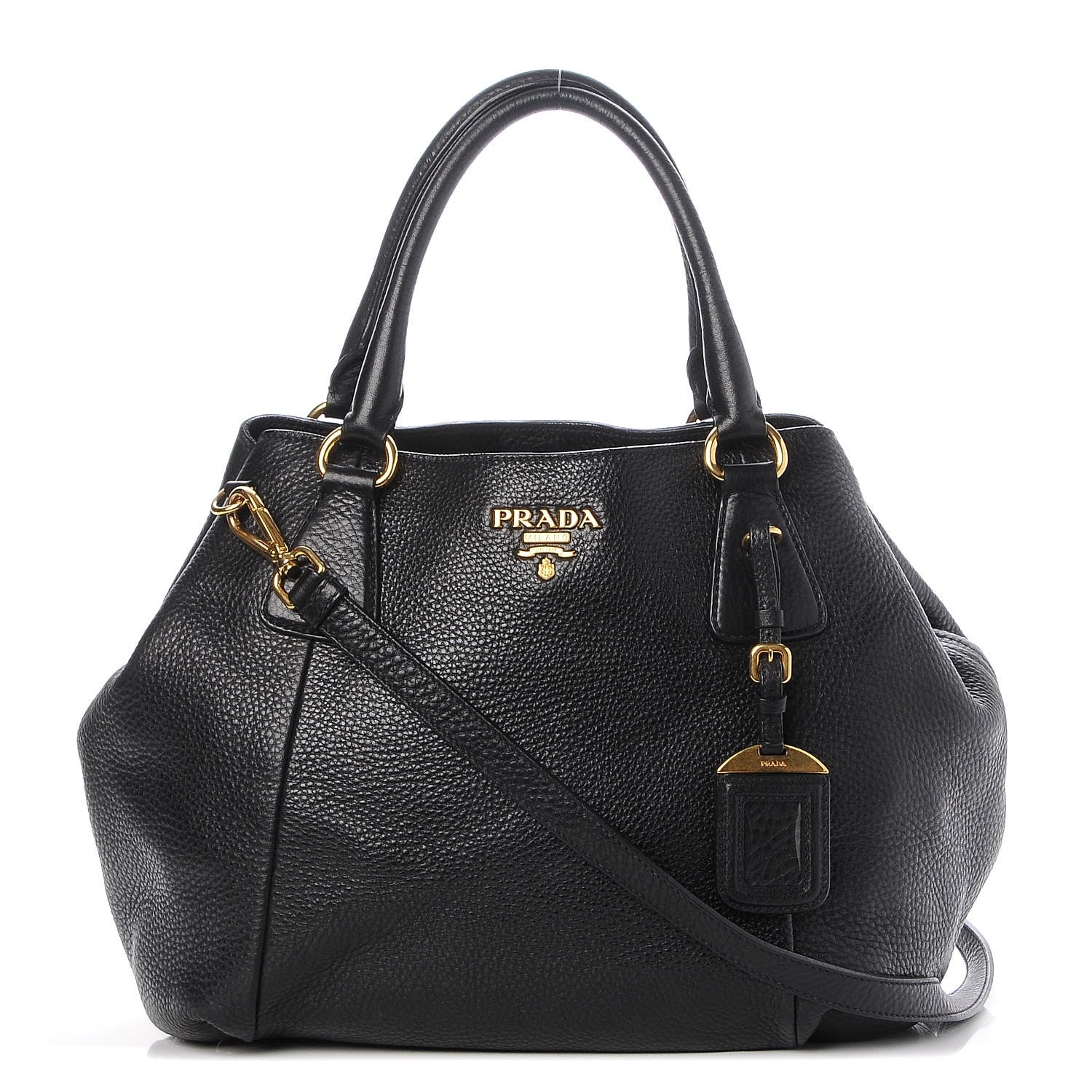 Prada Vitello Daino Tote Nero Black 1 of 9
