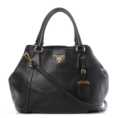 Prada Vitello Daino Tote Nero Black 1 of 9
