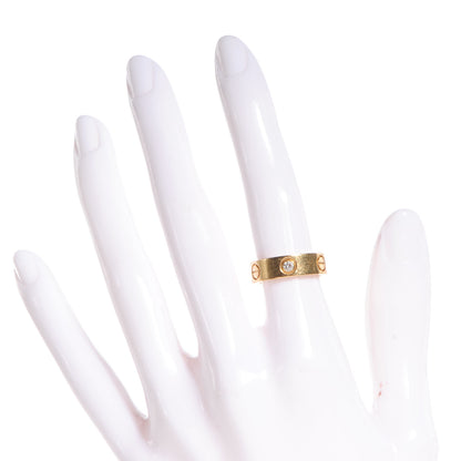 Cartier 18k Yellow Gold Diamond 5mm LOVE Ring 49 US 4.75 2 of 4