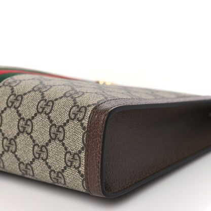 Gucci GG Supreme Monogram Web Ophidia Pouch Brown 9 of 10