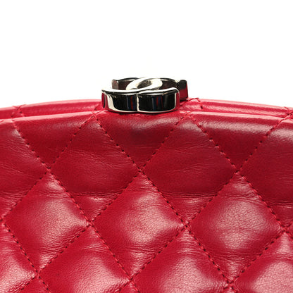 Chanel Lambskin Quilted Timeless Clutch Red 11 of 13